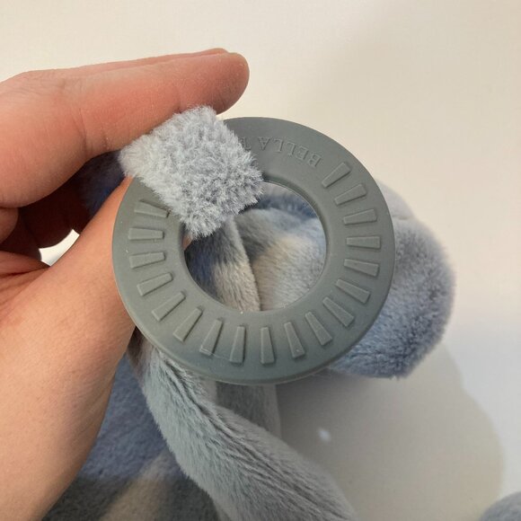 Bella Tunno Elephant Gray Lovey Security Blanket Baby Plush Toy Teether Rattle - Picture 2 of 8